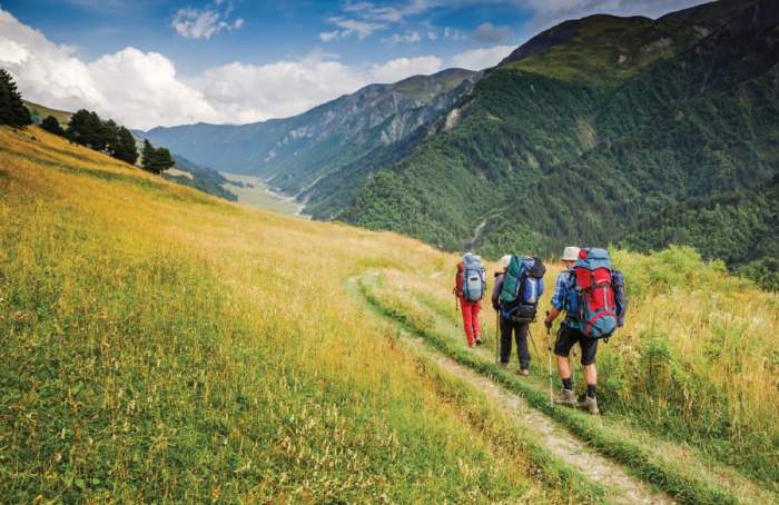 Trekking mountain hiking hike mountains